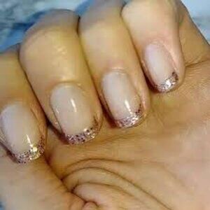 Color Street Tokyo Twinkle - Glitter Dipped French Manicure Nails - Retired New